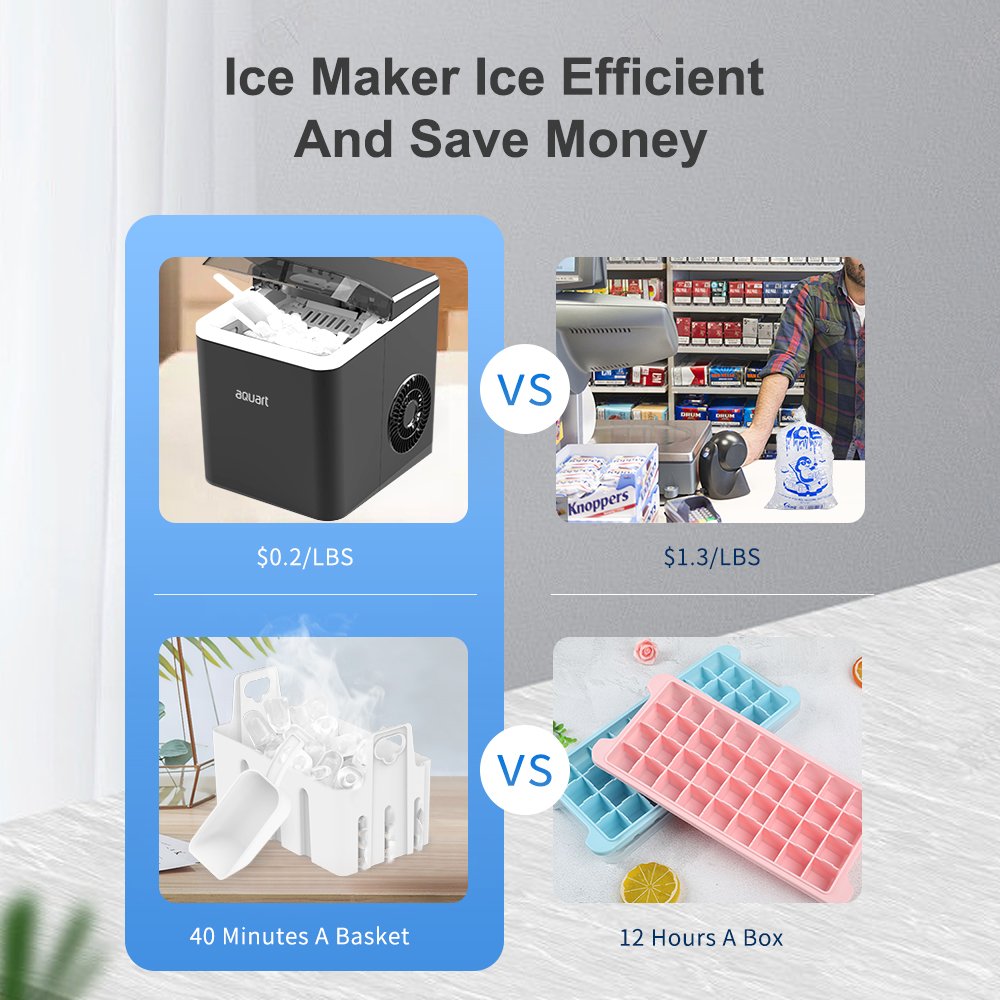Portable Ice Cube Makers Ice Maker Machine Commercial Restaurant Bar Ice Maker