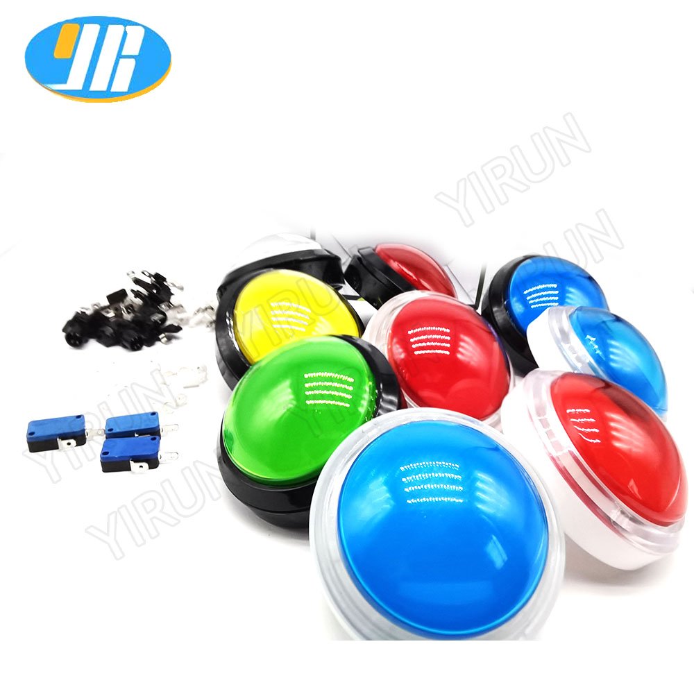 Arcade Buttons 100mm Big Dome Convex Type LED Lit Illuminated Push Button for Arcade Machine Video Games Parts DC 12V