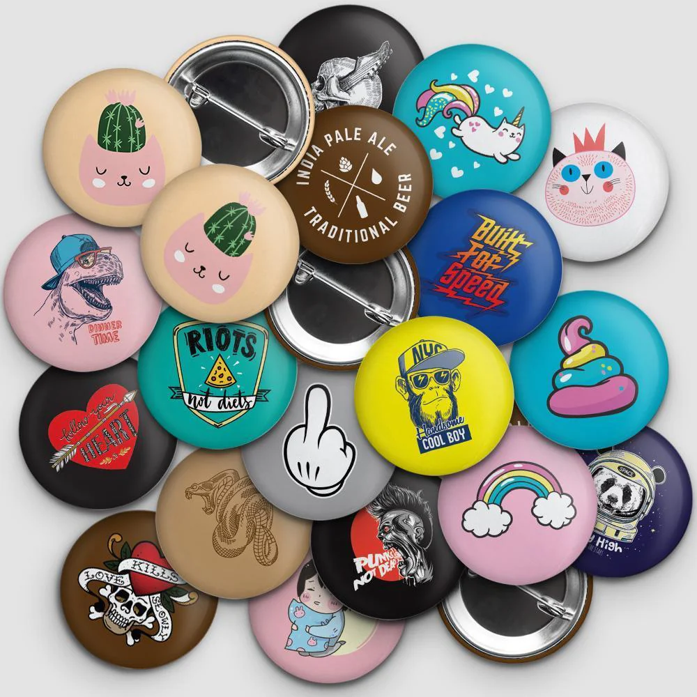 Hot Sale New Cheap Laser Flash/Light Membrane Tin Badge All Kinds Of Craft Custom Cartoon Anime Tinplate Button Pins