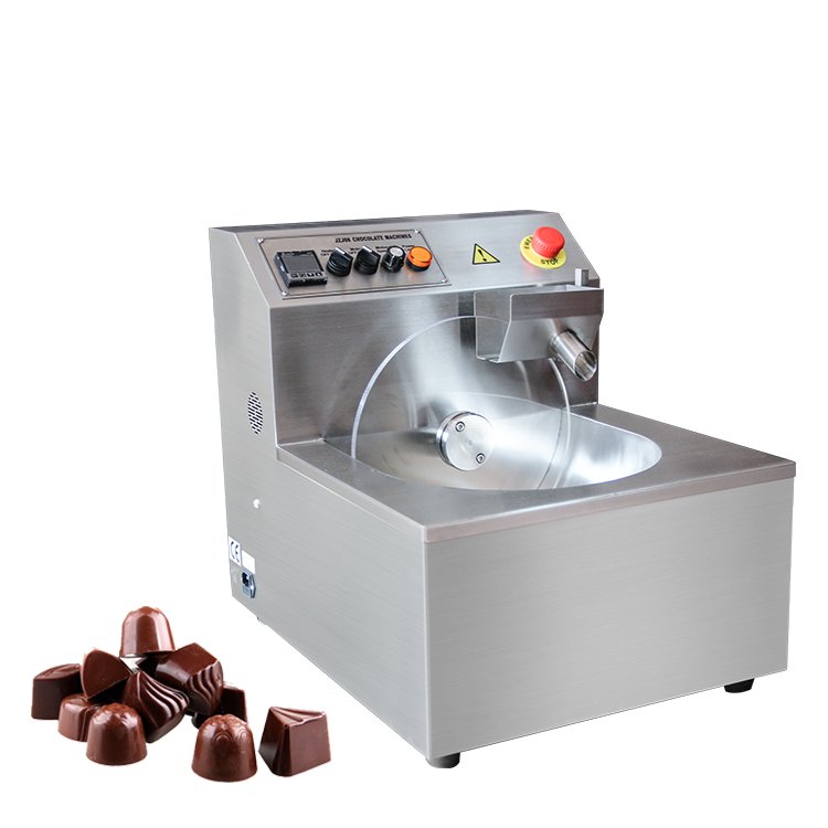 Wholesale automatic 8kg table top commercial mini small chocolate tempering machine pot,chocolate coating machine with tempering