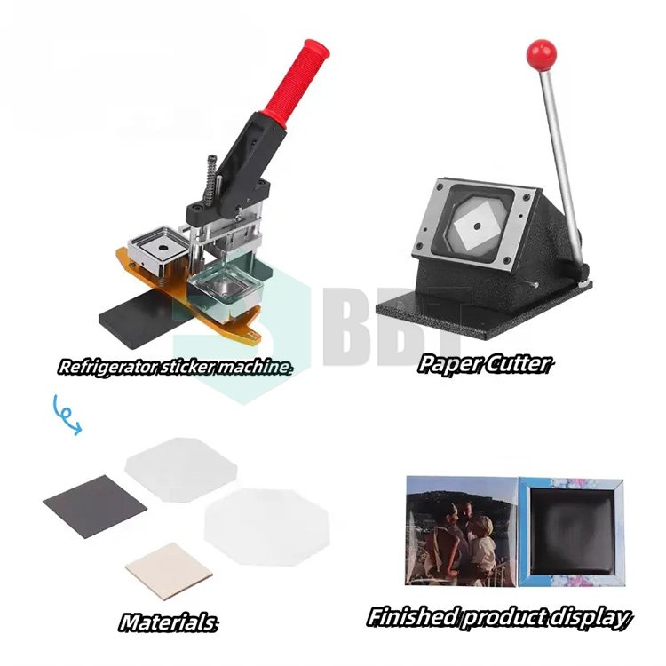 Diy Square Button Badge Machine Fridge Magnet Maker Machine Kit With Fridge Magnet Materials