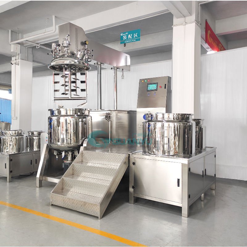 Guanyu Full Automatic Toothpaste Mayonnaise Makings Machine Vacuum Homogenizing Machine Mixing Tank Hair Color Making Machine