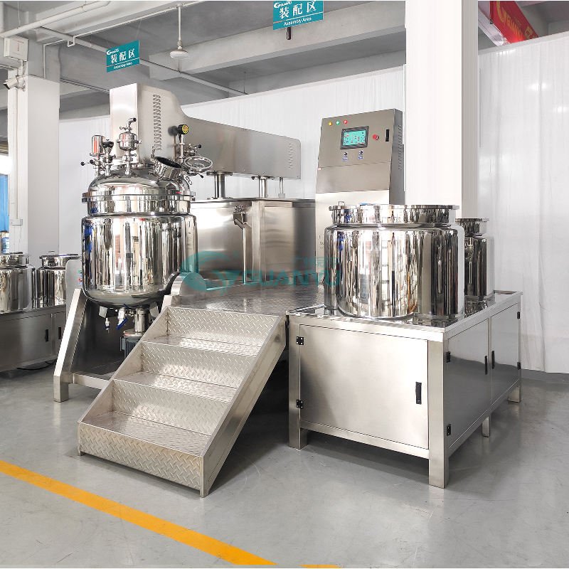 Guanyu Full Automatic Toothpaste Mayonnaise Makings Machine Vacuum Homogenizing Machine Mixing Tank Hair Color Making Machine