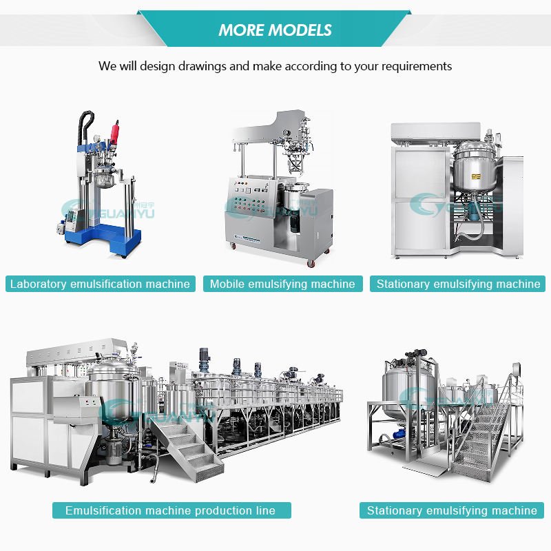 Guanyu Full Automatic Toothpaste Mayonnaise Makings Machine Vacuum Homogenizing Machine Mixing Tank Hair Color Making Machine