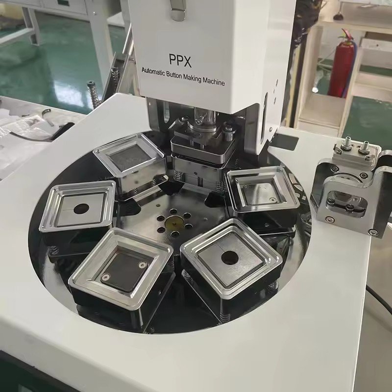 55mm Automatic Pneumatic Square Fridge Magnet Badge Making Machine For Custom Fridge Magnet Button