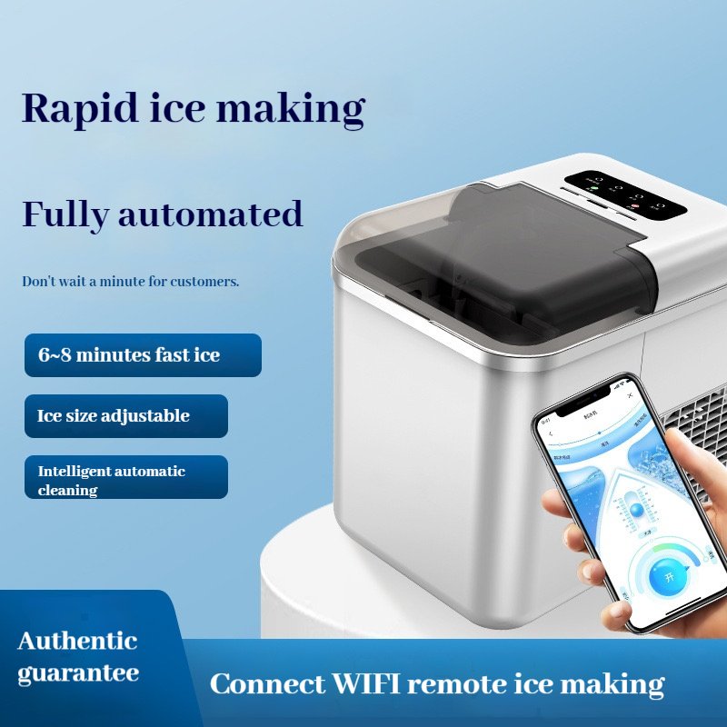 New Upgraded Portable Small Multi-function Ice Maker 110V Mini Ice Maker APP Remote Control Fast Ice Making Large Capacity
