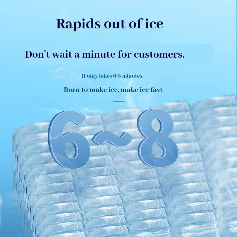 New Upgraded Portable Small Multi-function Ice Maker 110V Mini Ice Maker APP Remote Control Fast Ice Making Large Capacity