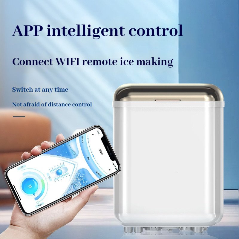 New Upgraded Portable Small Multi-function Ice Maker 110V Mini Ice Maker APP Remote Control Fast Ice Making Large Capacity