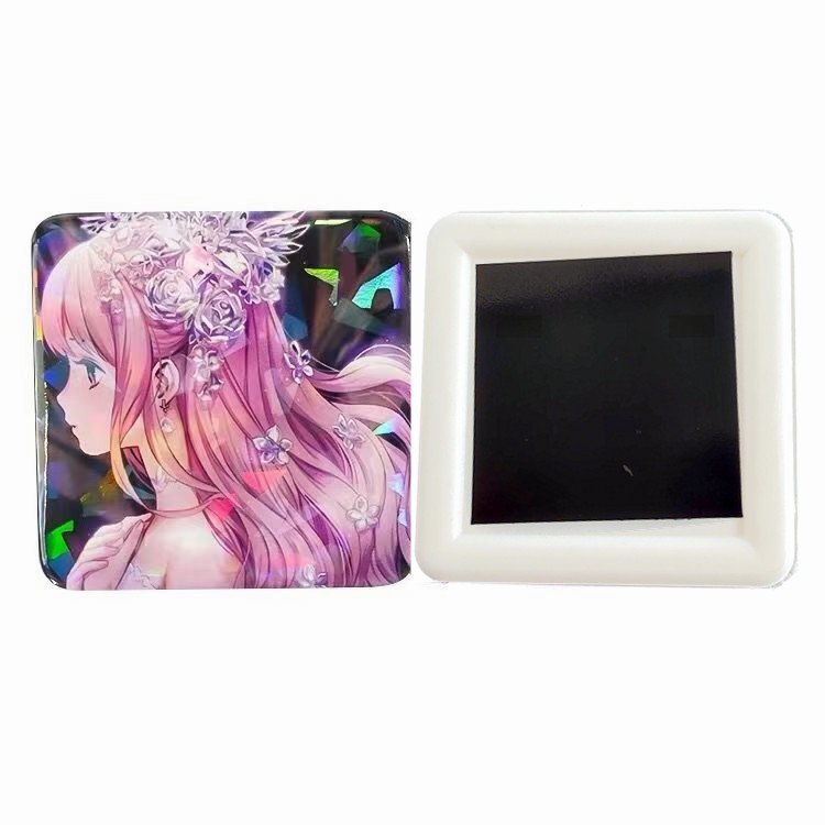 Pink 50*50mm Square Magnet Making Machine With 100 Sets Fridge Making Materials