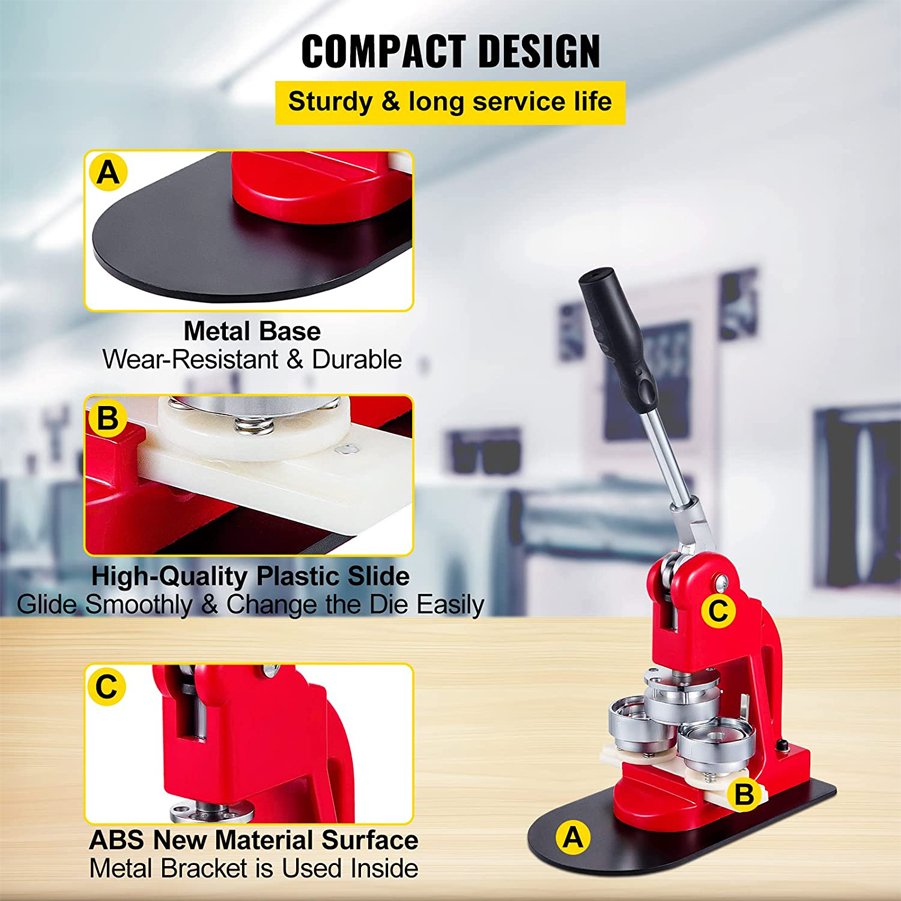High Quality Metal Badge Button Pin Maker Making Machine Snap Button Press Machine