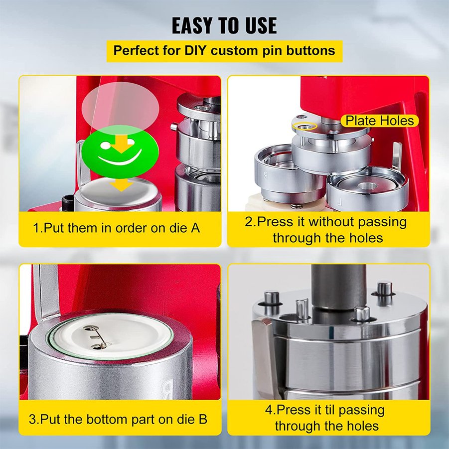 High Quality Metal Badge Button Pin Maker Making Machine Snap Button Press Machine