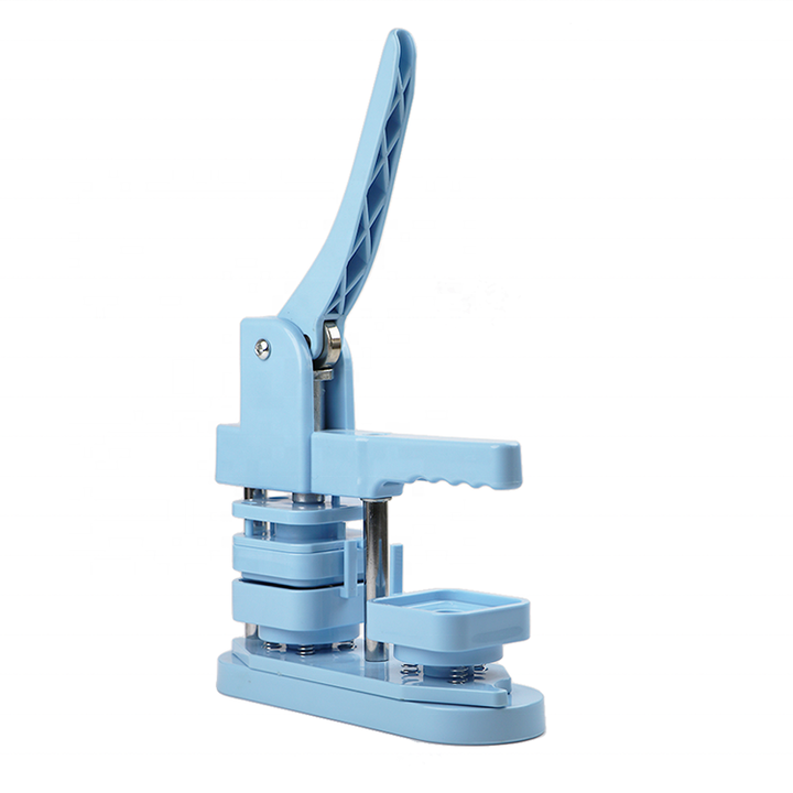 50*50mm Sky blue Square Plastic Button Maker PVC Card Cutting Machine