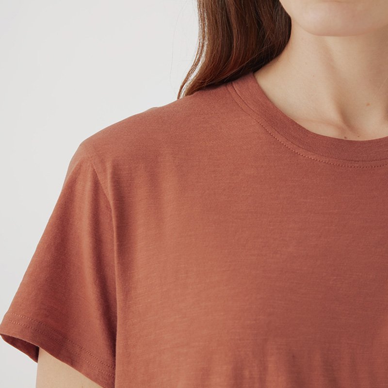 Custom Soft and Breathable Natural Bamboo Oversized T Shirts for Women Summer Crewneck Short Sleeve Basic Tops Loose Fit