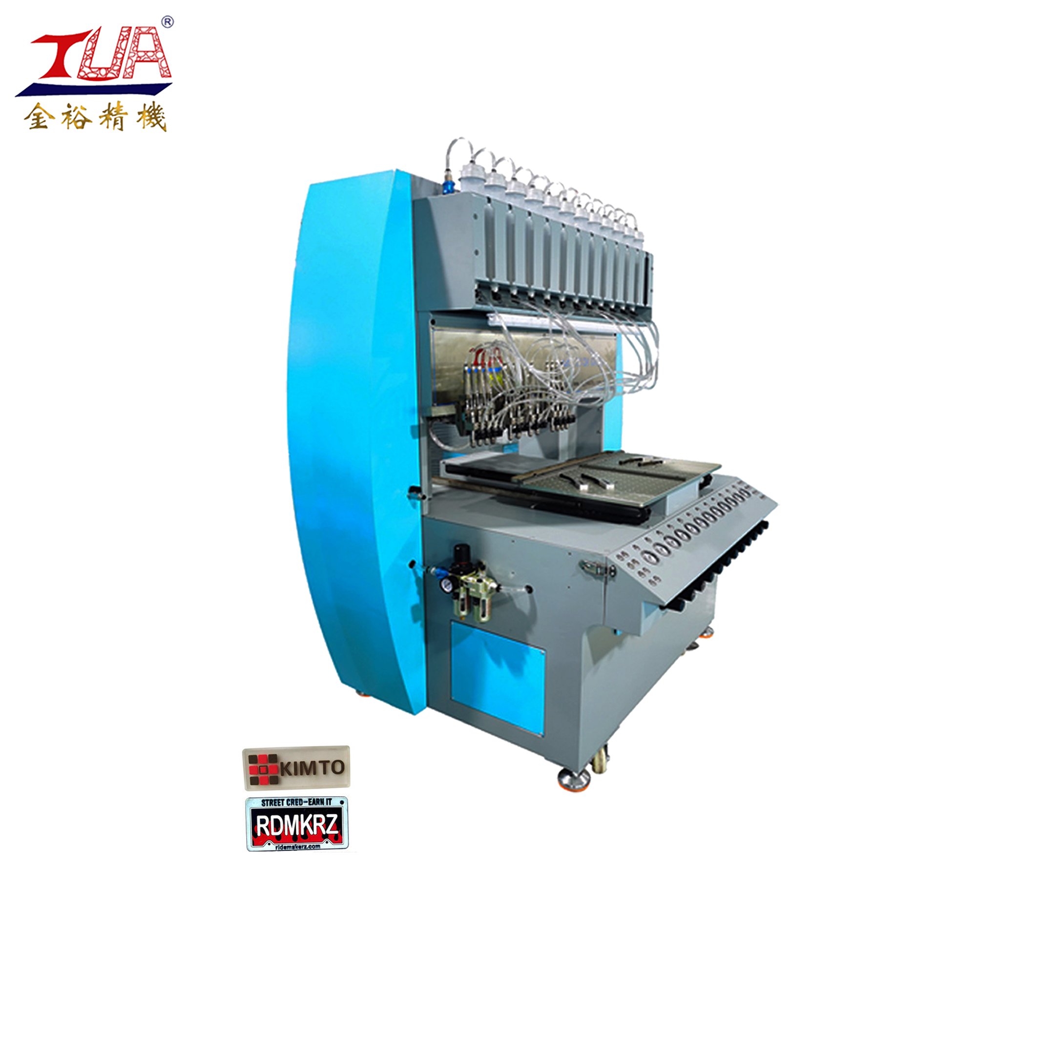 Custom PVC pin badge label making machine soft PVC rubber name tag patches rubber manufactured production industrial machinery