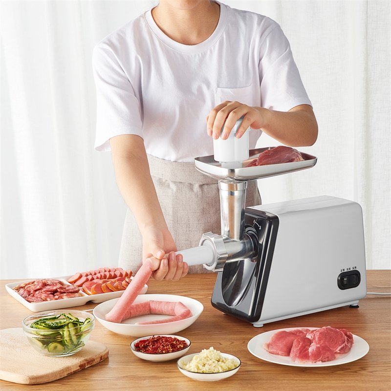 Meat Grinders Slicers Machine Factory Direct Sales Plastic Housing Stainless Steel Electric Meat Grinder Fro Sale