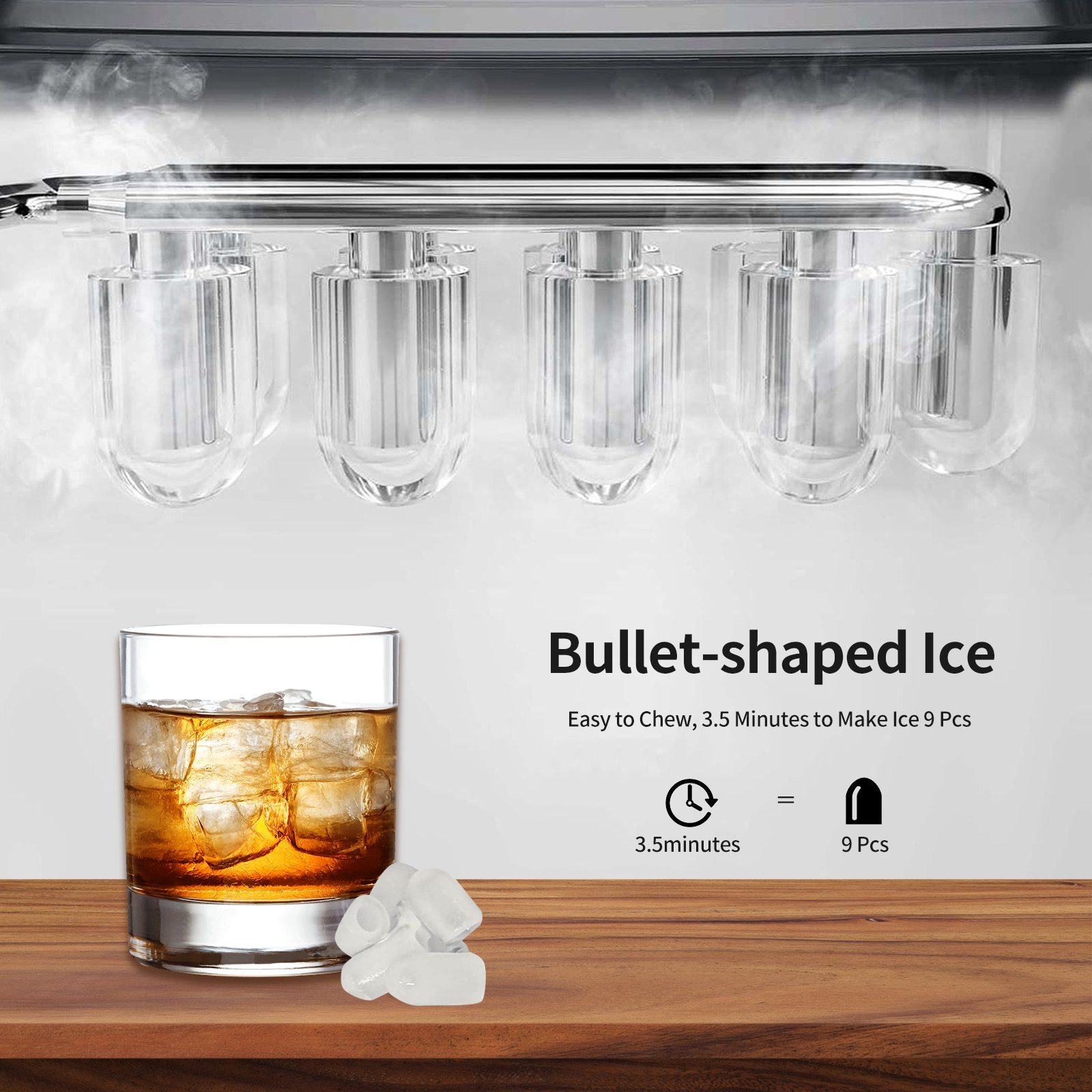 2024 NEW Ice Maker Ice Making Machine for Home Use with Factory Price Portable Countertop Ice Maker Machine