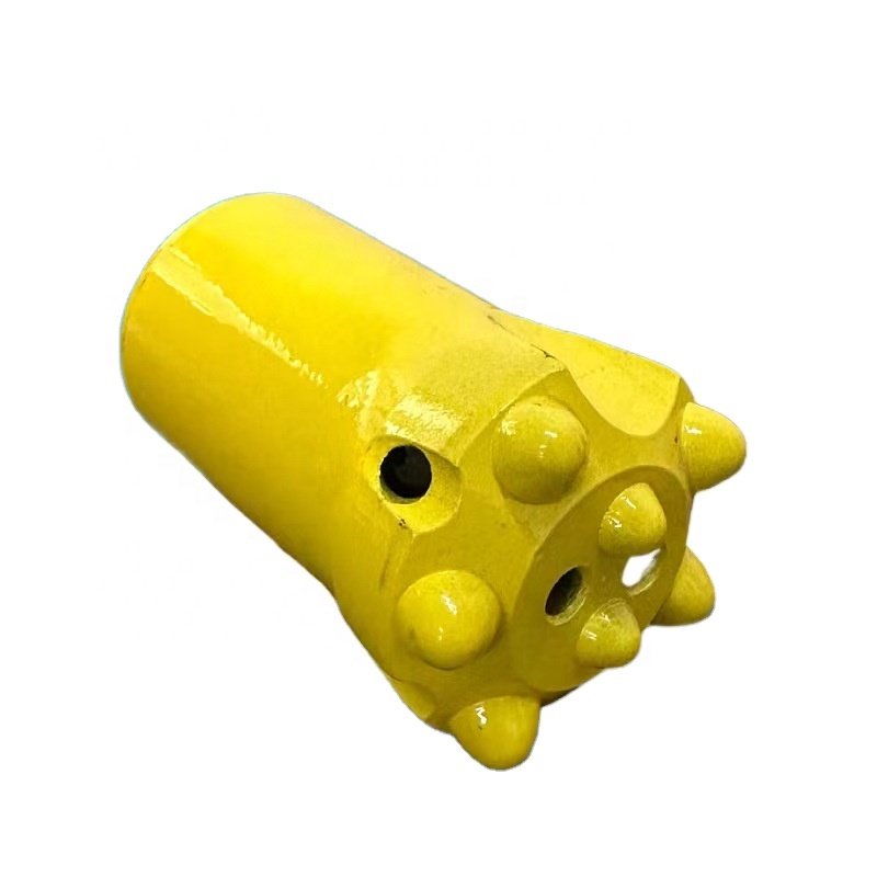 China Expert in drilling engin Short Skirt 36mm Black 7 Buttons Rock Button Bit 34mm Taper Button Drill Bits Drilling tool MAKE