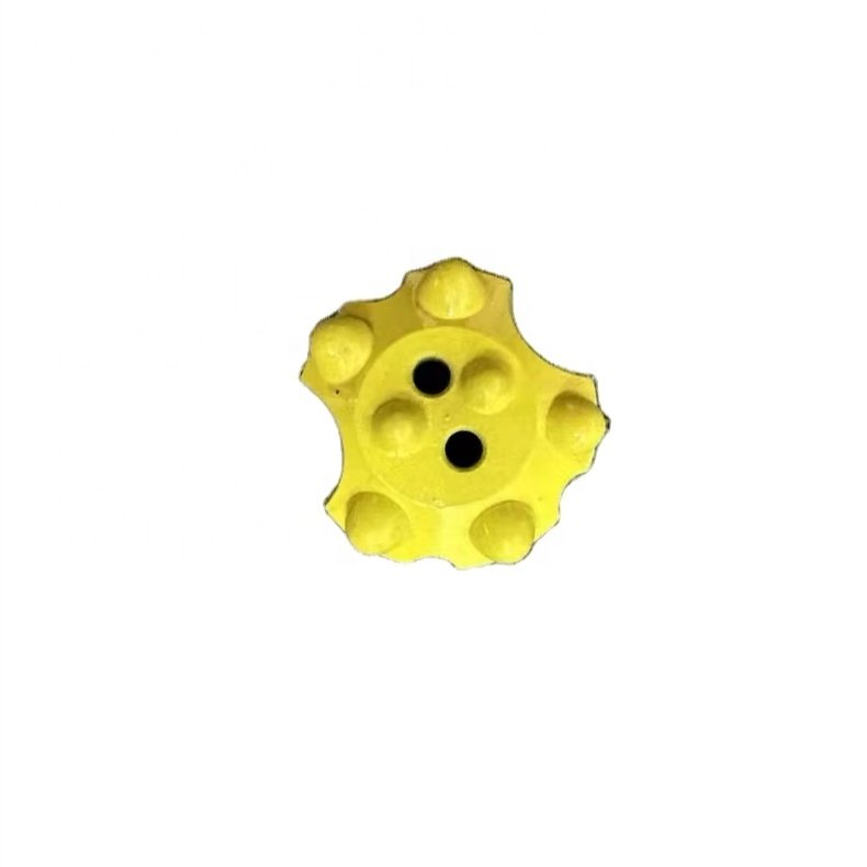 China Expert in drilling engin Short Skirt 36mm Black 7 Buttons Rock Button Bit 34mm Taper Button Drill Bits Drilling tool MAKE