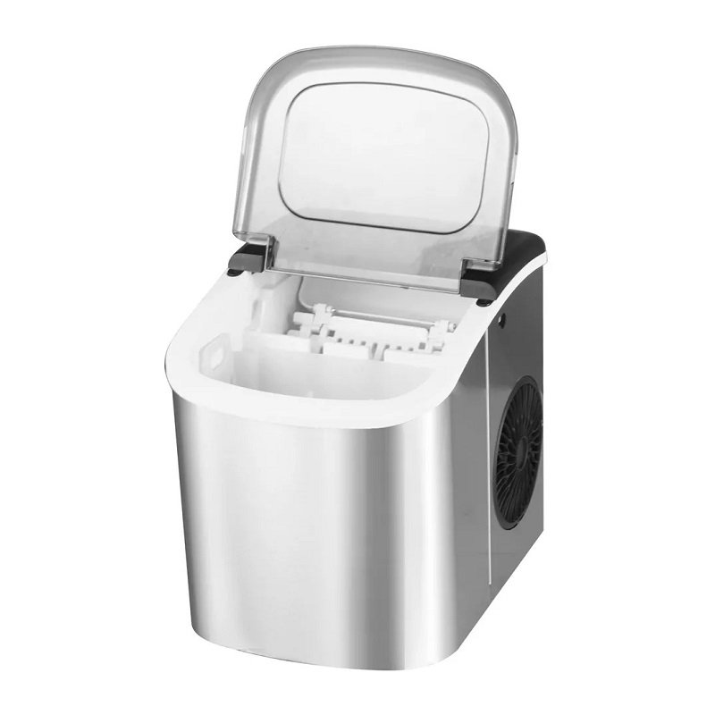 New Design Stainless Steel Housing Countertop Ice Cube Maker Machine Daily Ice Making 26LBS Customized Color Logo Home Use