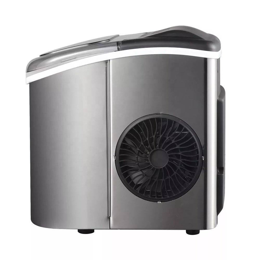 New Design Stainless Steel Housing Countertop Ice Cube Maker Machine Daily Ice Making 26LBS Customized Color Logo Home Use