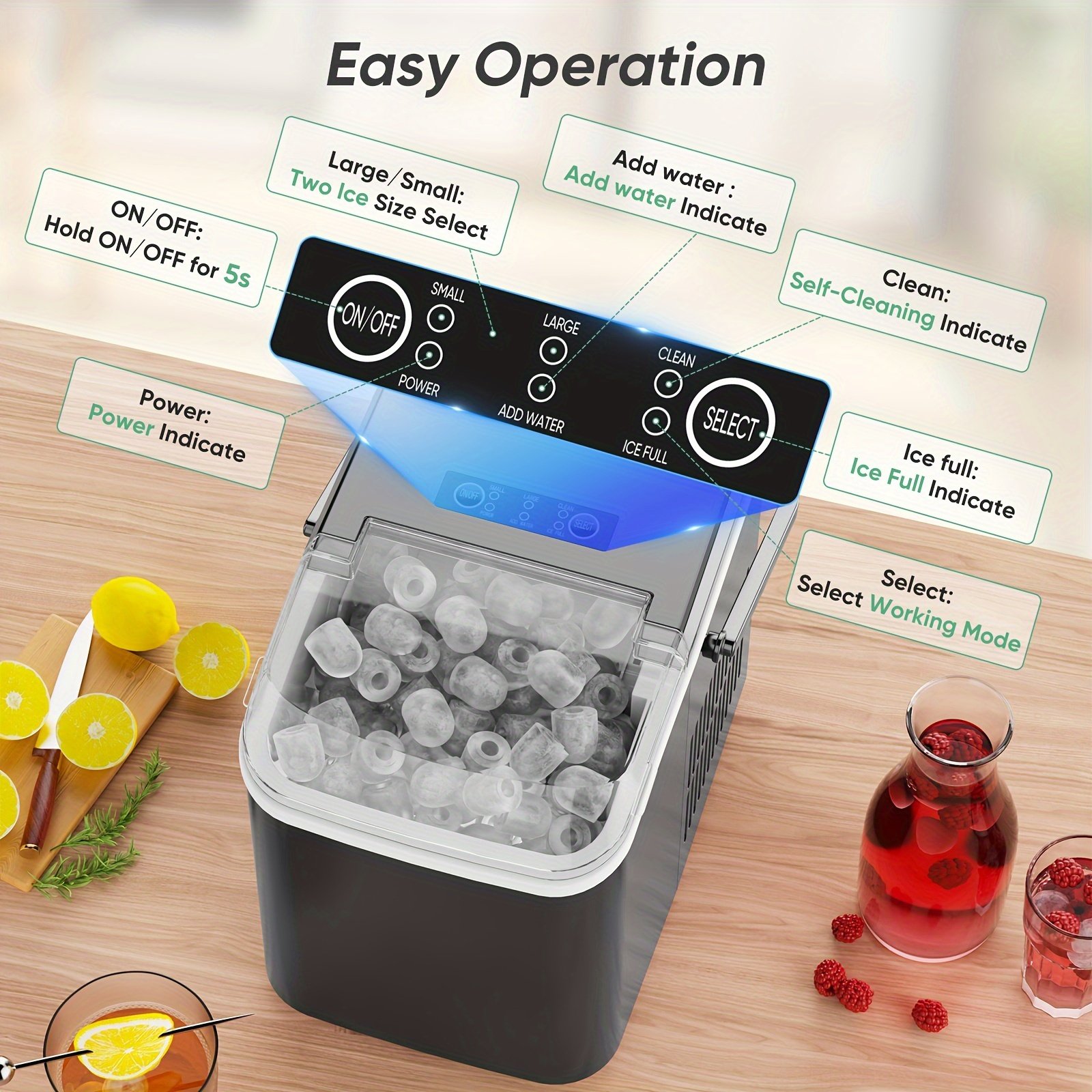 2024 NEW Ice Maker Ice Making Machine for Home Use with Factory Price Portable Countertop Ice Maker Machine