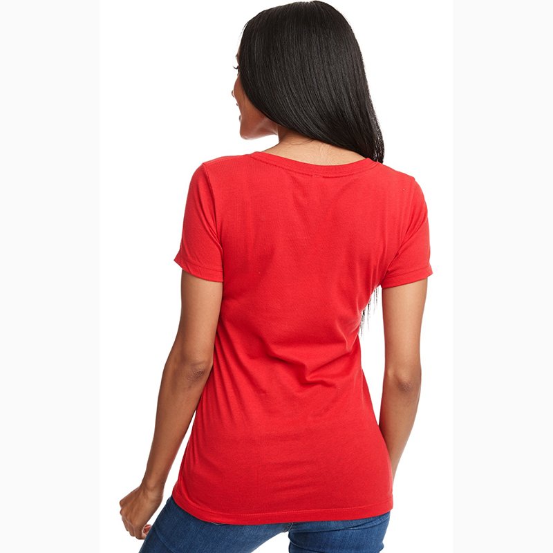 Custom slim fit V neck bamboo t shirt made from light weight sustainable bamboo cotton blend fabric with private printing logos