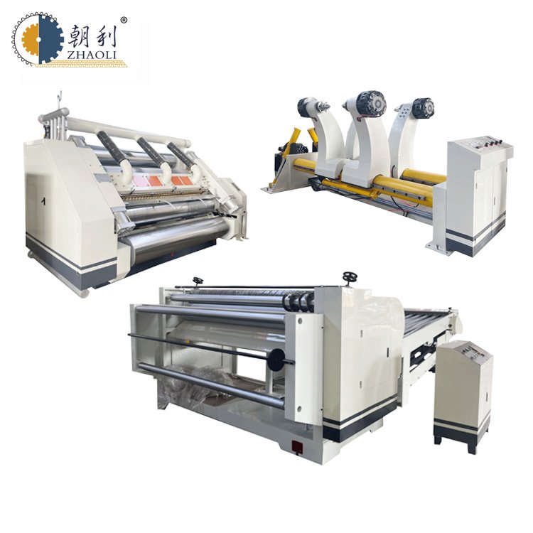 Corrugated Fingerless Single Facer Packing Machine Carton Box Corrugation Line/2ply corrugated cardboard production line