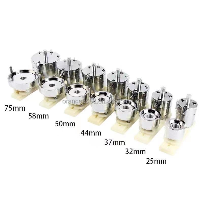 25 32 37 44 50 56 58 75MM Automatic Pin Badge Maker Button Making Machine Pneumatic Badge Making Machine