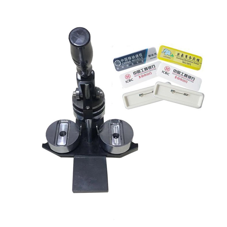 68*24 Rectangle Shape Name Button Badge Making Machine