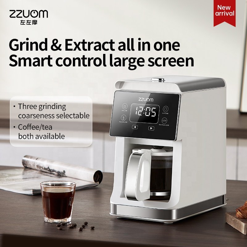 High quality Programmable Drip Machine Household Bean to Coffee Maker Automatic Garland Steam American Coffee Machine