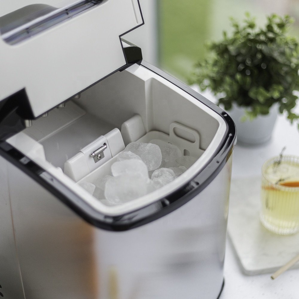 12kgs 2.2L water tank 9pcs ice in 6-8 minutes Stainless Steel luxurious Bullet Ice Cube Making Machine CE CB SAA ETL LFGB GCC