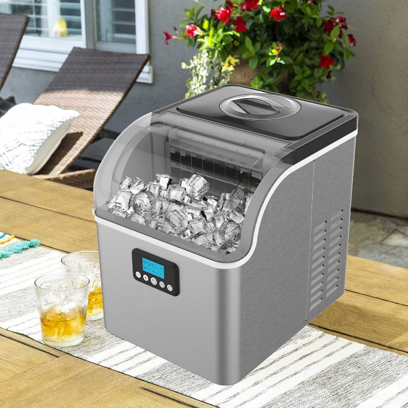 2023 Industrial Automatic Portable Electric Ice Cube Maker Machine making Square cube ice with powerful compressor and fast ice
