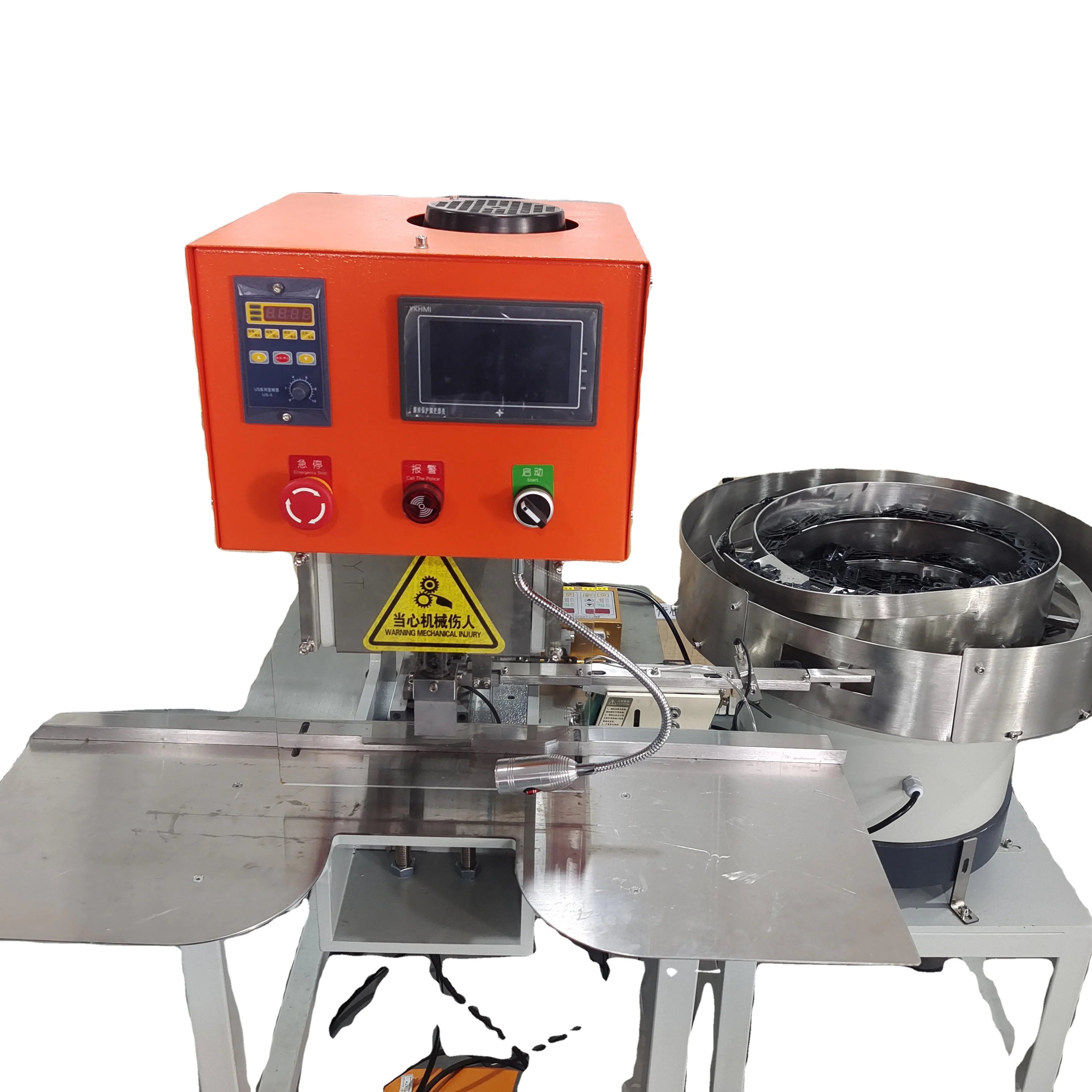 G2830 photo frame backboard press button machine with bilingual operation in Chinese and English, easy to operate on the console
