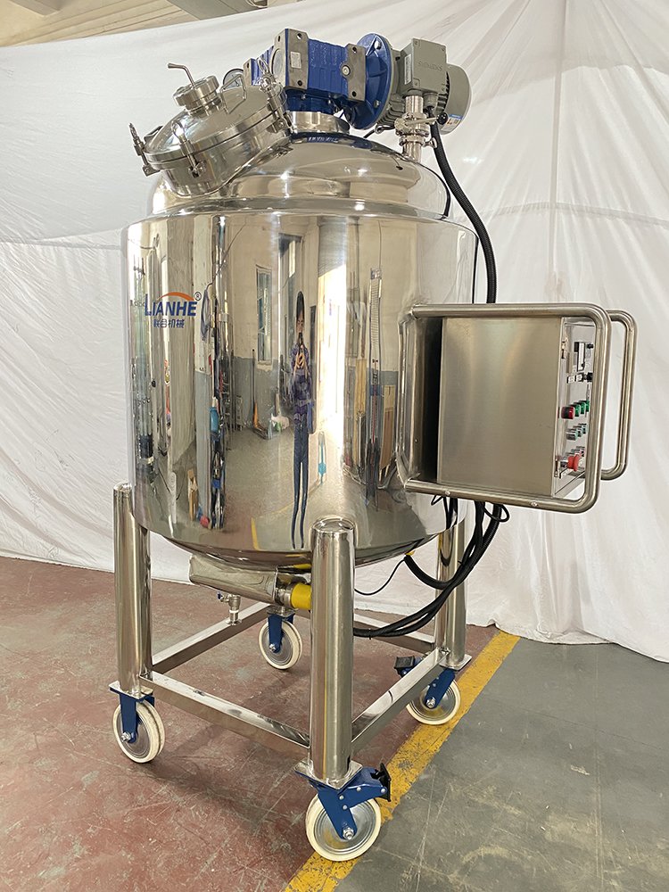 Stainless Steel Food Grade Small Liquid Detergent Shampoo Mixer Tank Shower Gel Making Machines Liquid Soap Mixer Machine