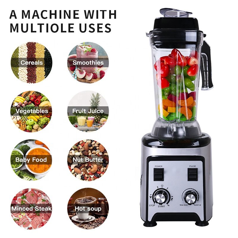 2.5L digital commercial blender with spices grinder food grade drink machine for professional use high power blender