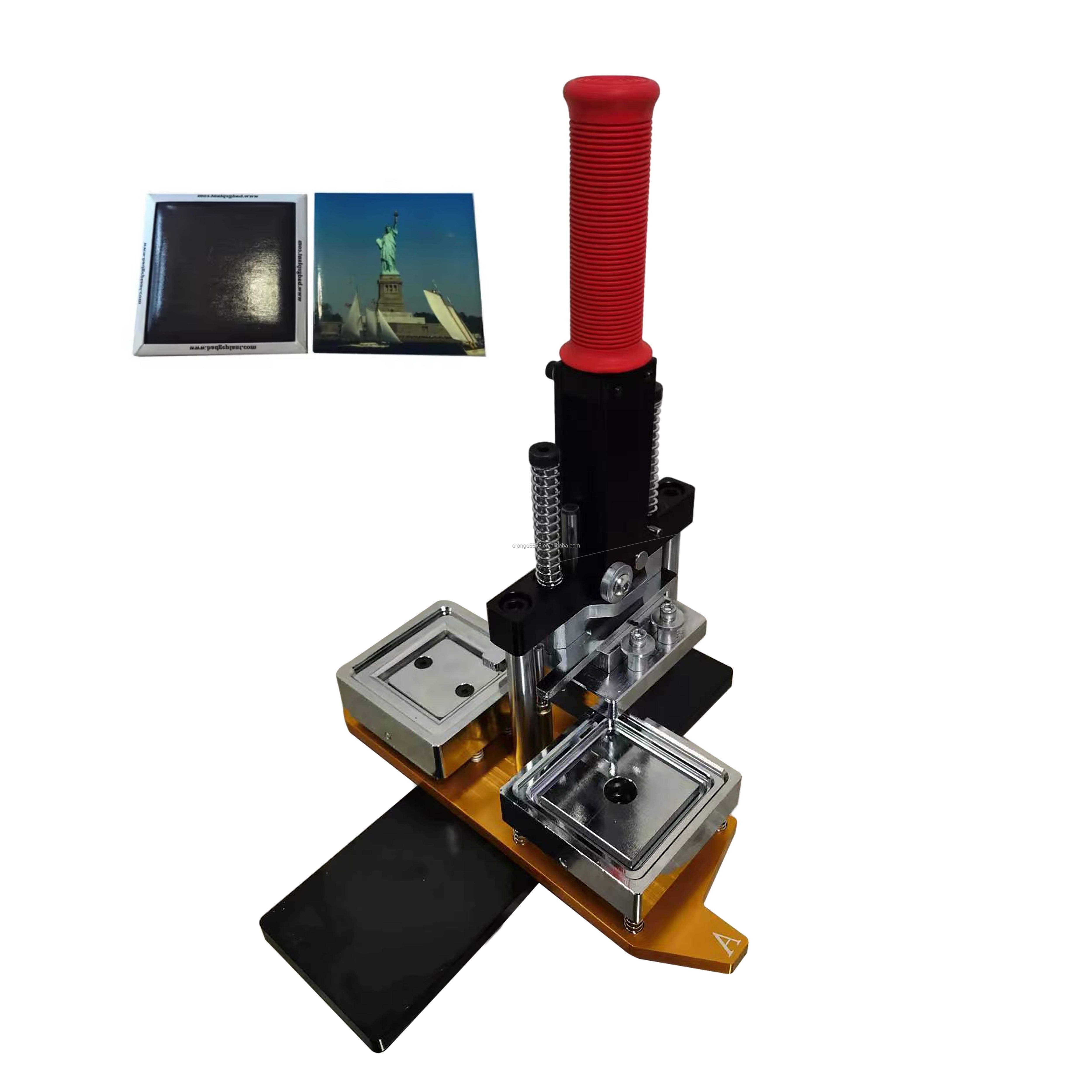 63.5*63.5mm 2.5 Inch Rectangle Shape Custom Photo Fridge Magnet Button Maker Button Machine Kit