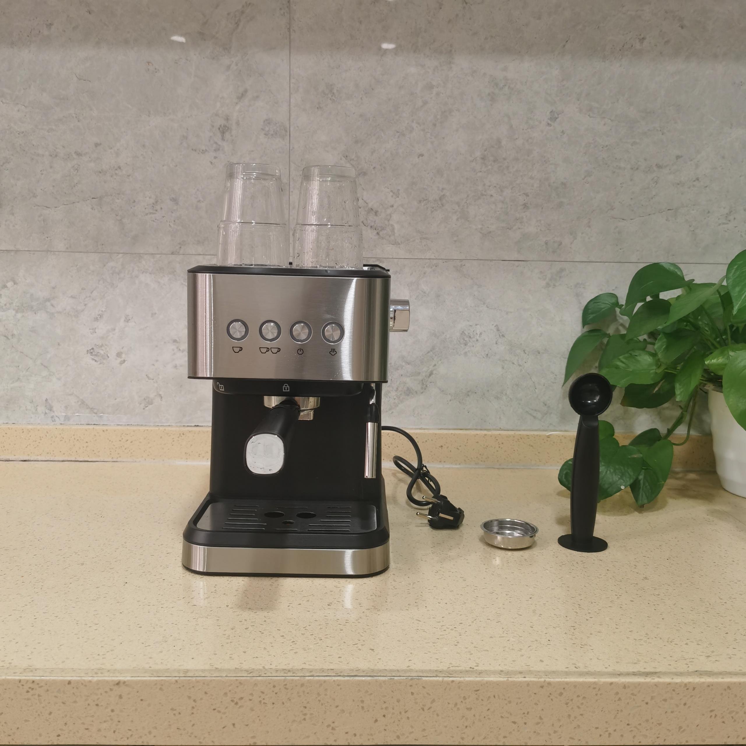 Professional PCB Control Digital Button 15 Bar Pressure Italian Espresso Mini Coffee Maker With Milk Frother