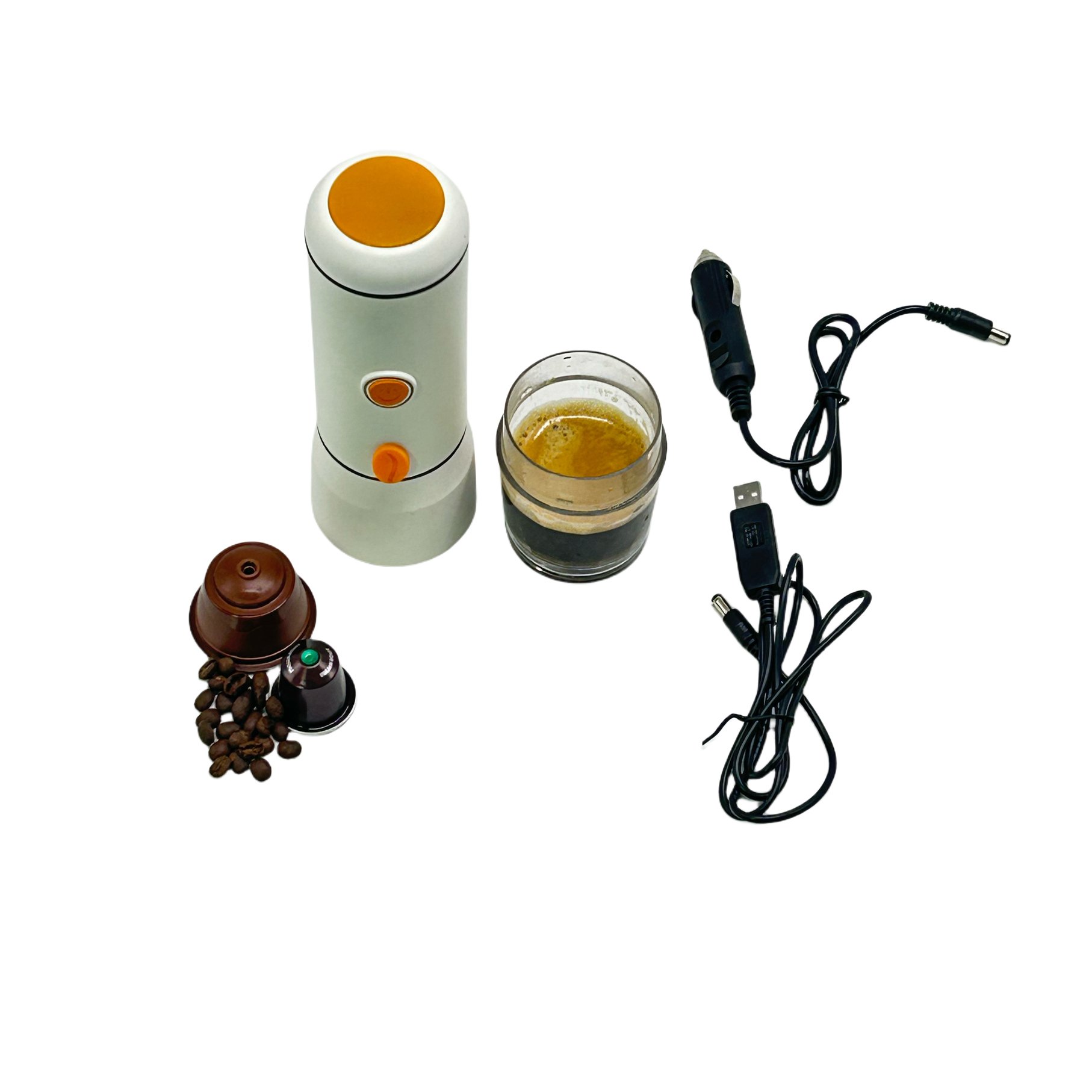 Espresso-Portable Mini Espresso Machine Self-heating 12V Car Coffee Maker
