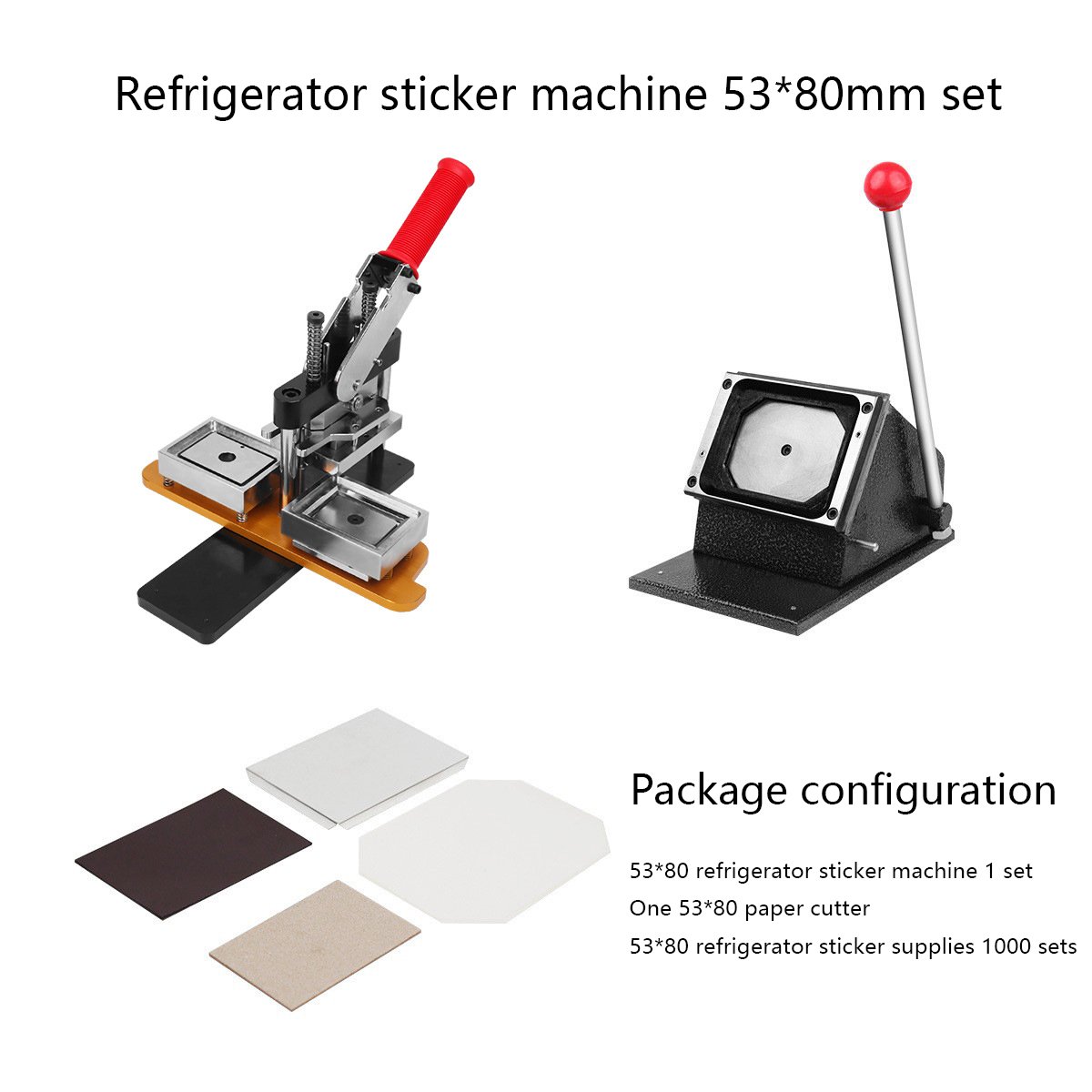 Small Portable 50*50mm Badge Maker Machine Diy Photo Fridge Magnet Sticker Rectangle Badge Making Machine