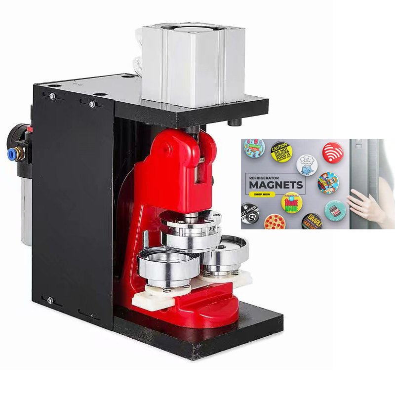 50mm round shape magnet button badge machine photo making machine pneumatic fridge magnet making machine