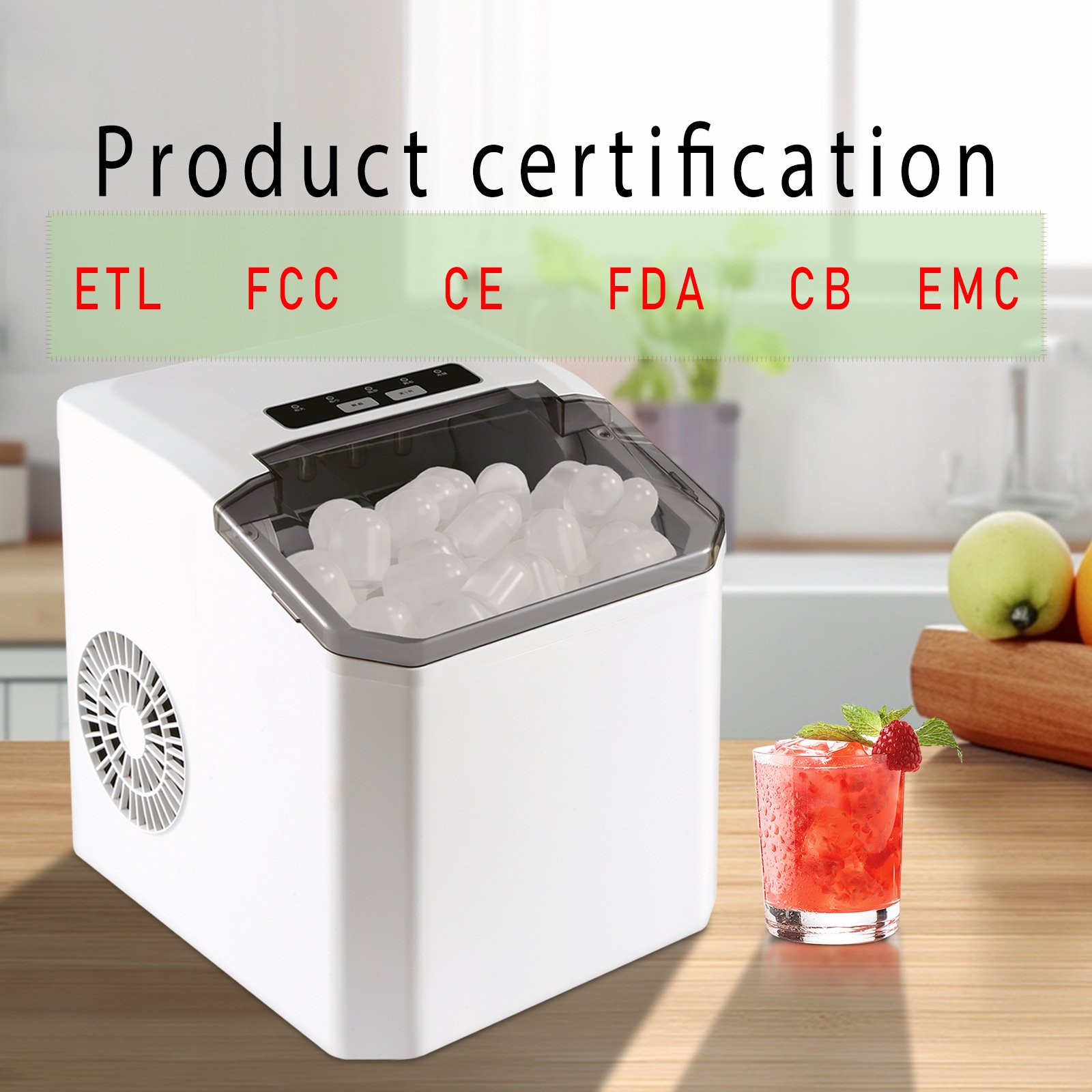 Automatic Household Mini Portable Ice Maker Machine Freestanding Automatic Liquid Freezer Ice Generator