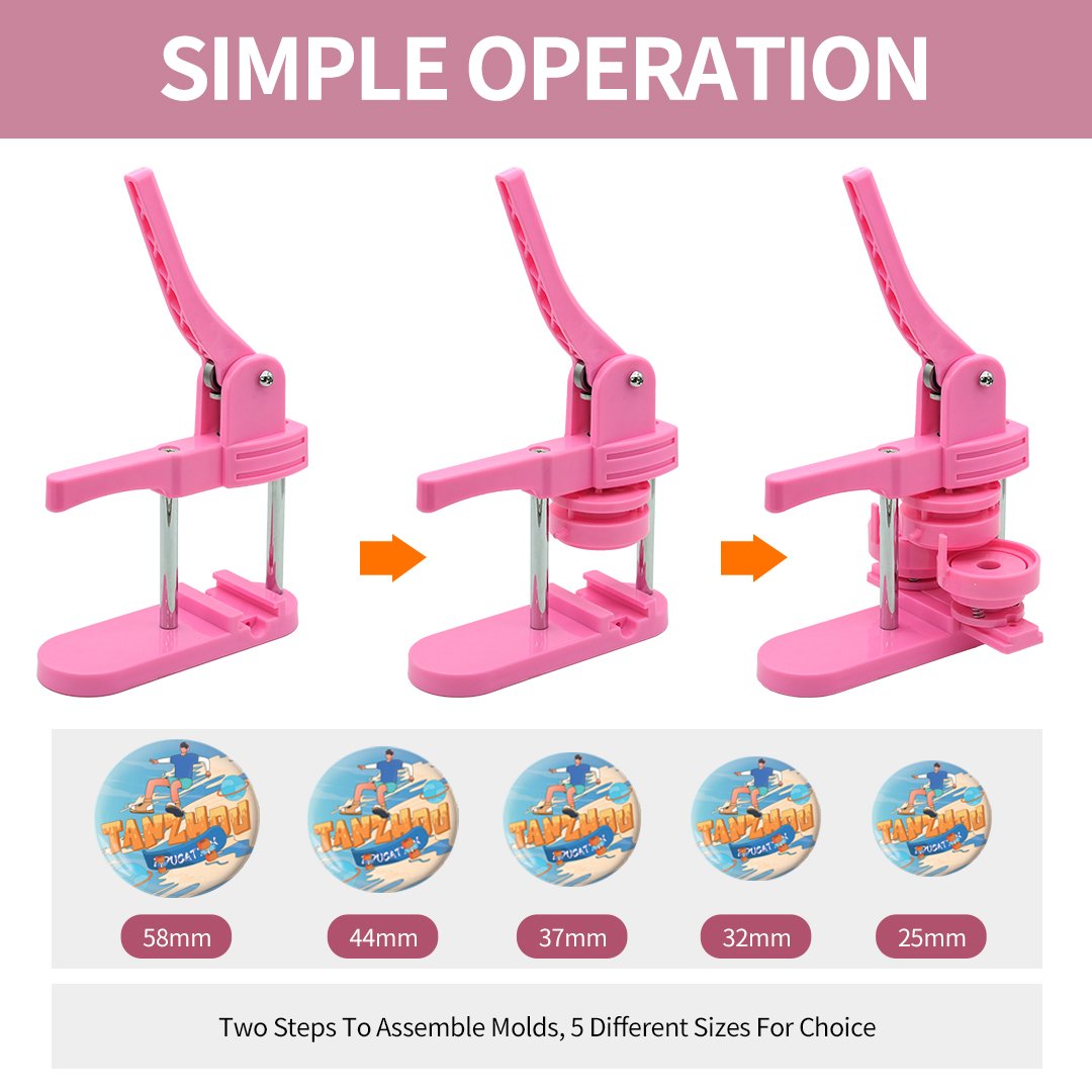 New Button Machine Automatic Pin Badge Machine ABS Plastic Botton Machine