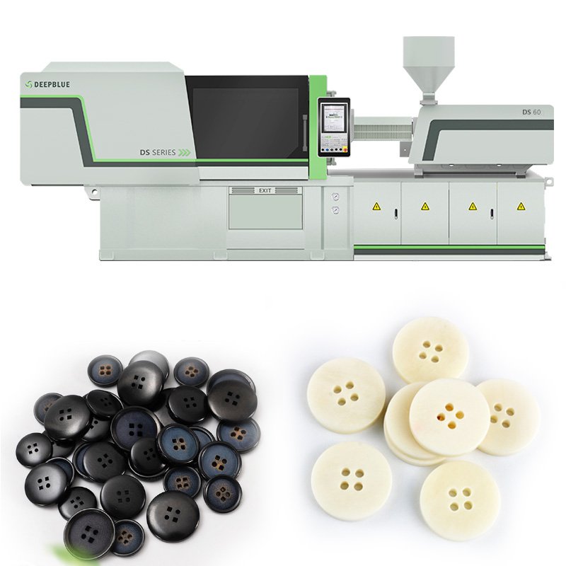 60T Injecting Machine Cylinder Electric Pre Molding Automatic Plastic Button Making Equipment