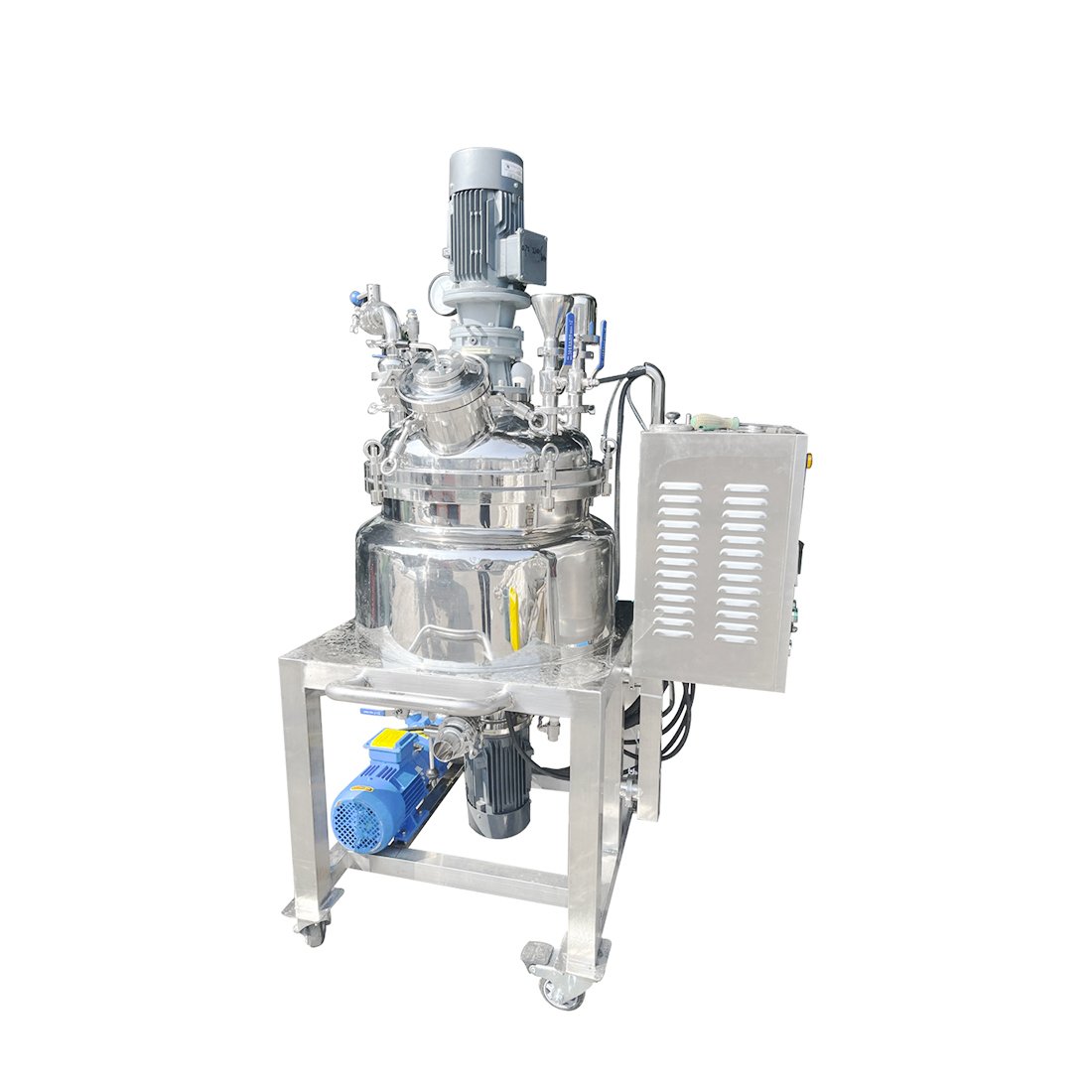 liquid soap making machine 100L 200L 300L 500L vacuum emulsifier homogenizer rick machine fabrication cream professional