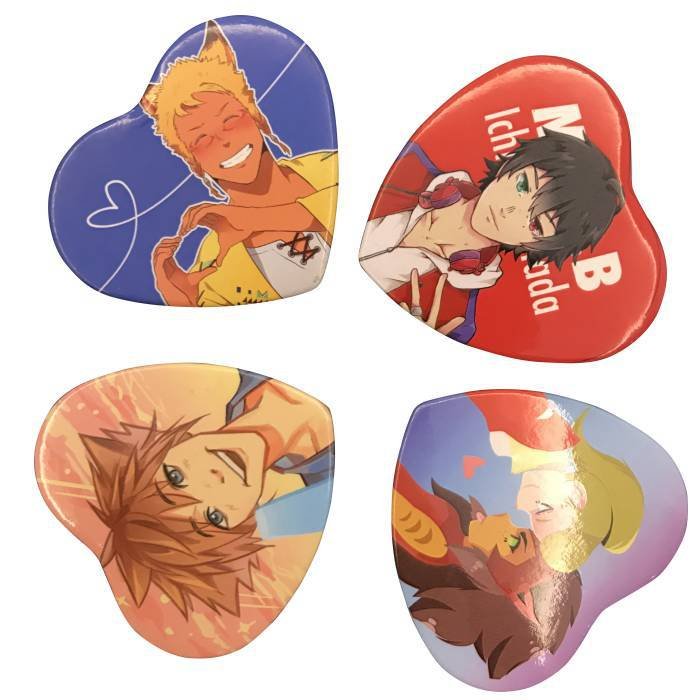 57*54mm Tinplate Badge Consumables Cutter Badge Machine Set Peach Heart Badge Button Making Machine