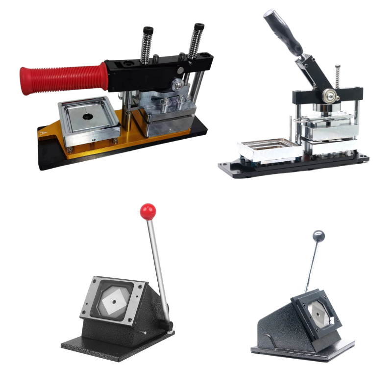 Square 2"x2" (50x50mm) Custom Photo Fridge Magnet Button Maker Button Machine Kit