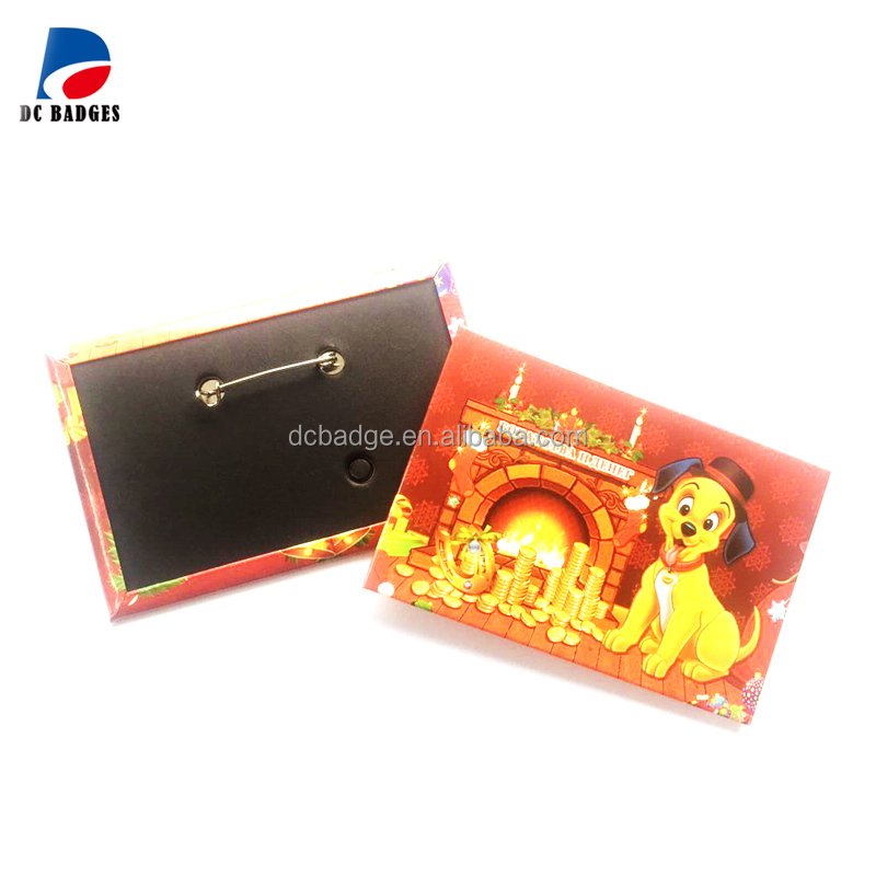 80*53mm rectangle pin button badge making machine material