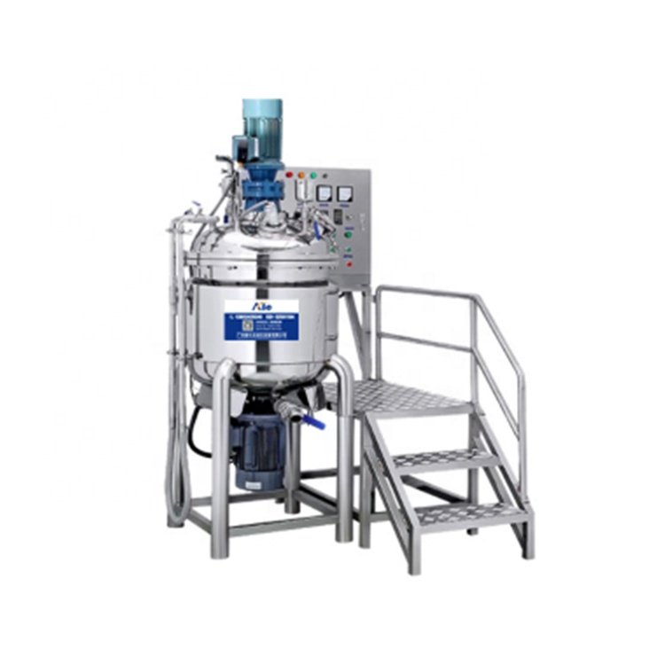 Aile High Quality 100L/200L/500L Body Lotion Homogenizer Vacuum Emulsifying Machine Mixer Shampoo Making Machine Mixing Tank