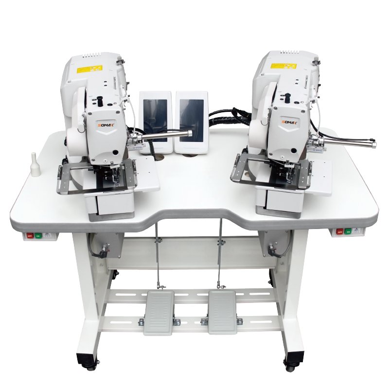 High Speed SM-11 Twin Head Button Holing Machine Sport Pants Eyelet Button Hole Making Machine Automatic Sewing Machine