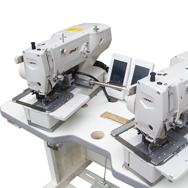 High Speed SM-11 Twin Head Button Holing Machine Sport Pants Eyelet Button Hole Making Machine Automatic Sewing Machine